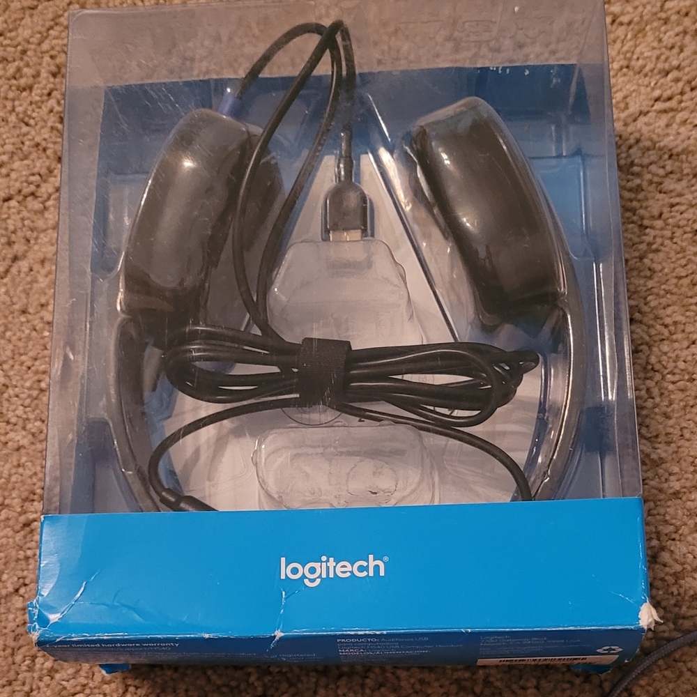 Logitech Wired Headset with Black Finish